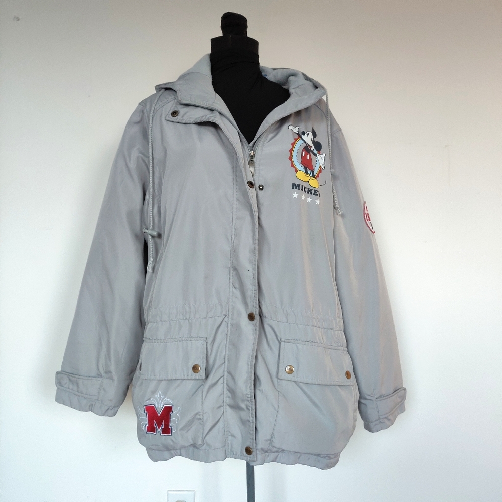 Vintage Disney Mickey Fleece Lined Windbreaker L